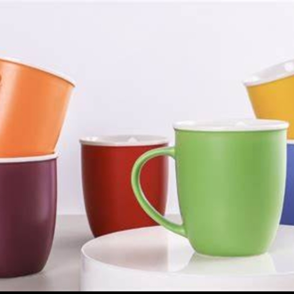 Colorful Ceramic Coffee Mugs - Set of 6 - Picture 5 of 7